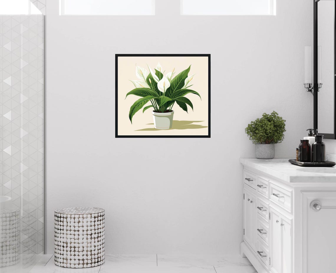 Peace Lily Plants, Botanical Artwork - Image 2