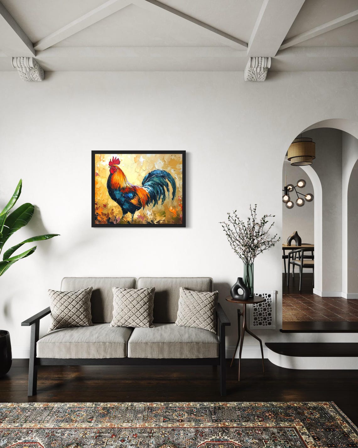 Rooster Abstract Art Print, Poster - Image 2