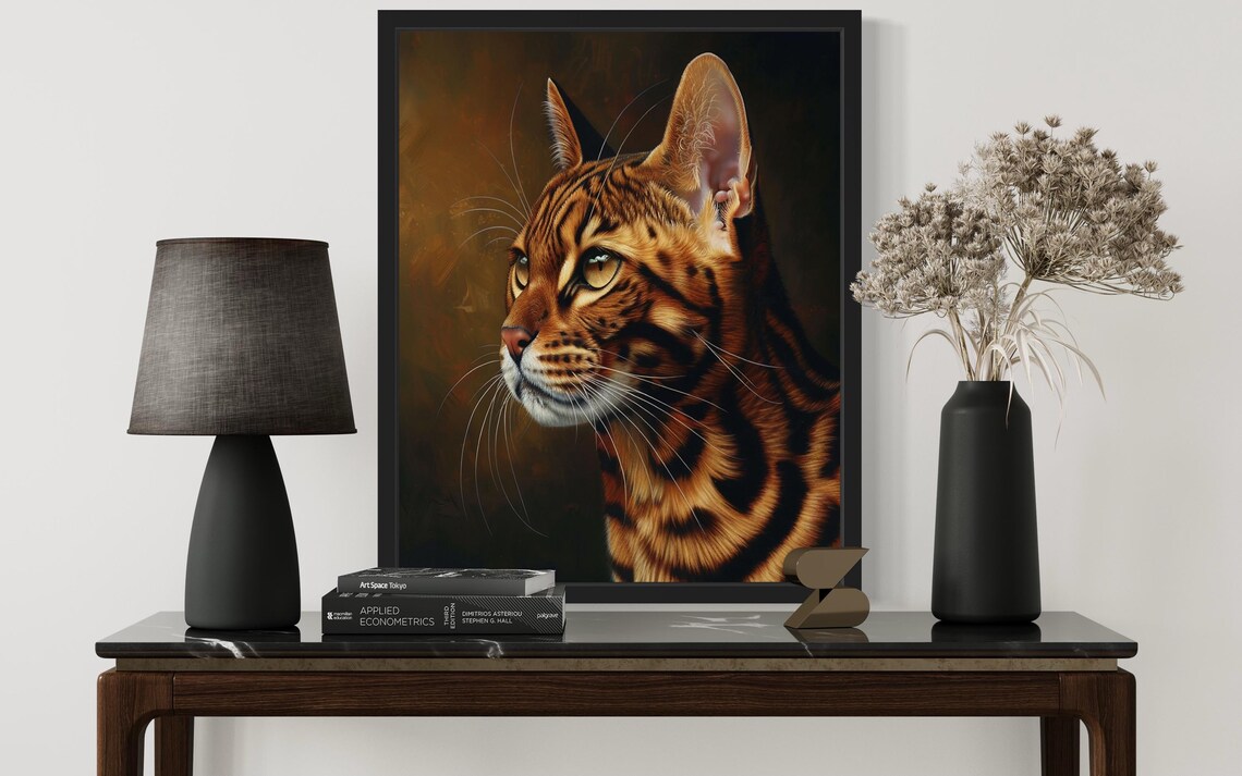 Bengal Cat Poster Print, Original Paint Artwork - Image 3