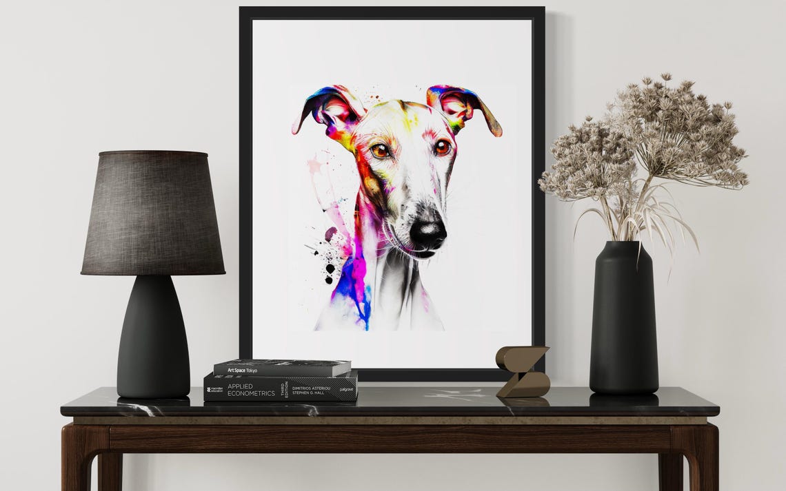 Ibizan Hound Rainbow Watercolor Portrait Sighthound Breed Poster - Image 3