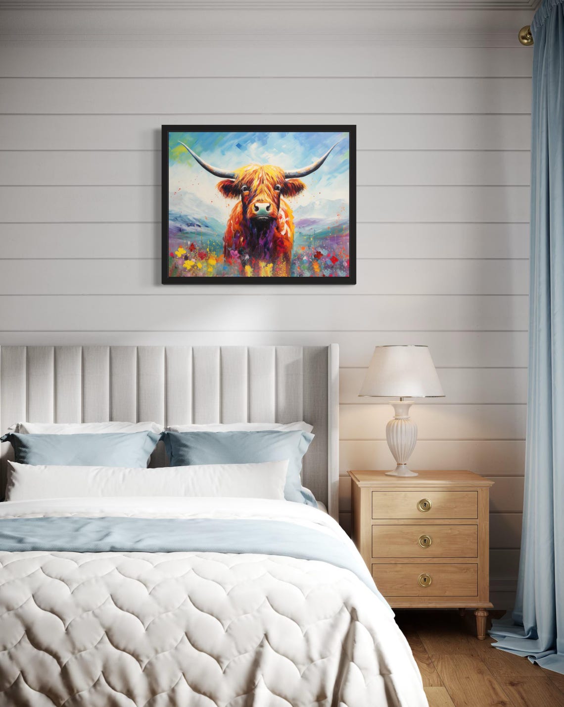Highland Cow Abstract Art Print - Image 4