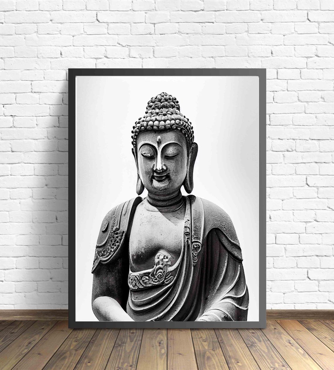 Buddha Black And White Animal Art Print Wall Art Poster Original Paint Artwork Artwork Decor - Image 4