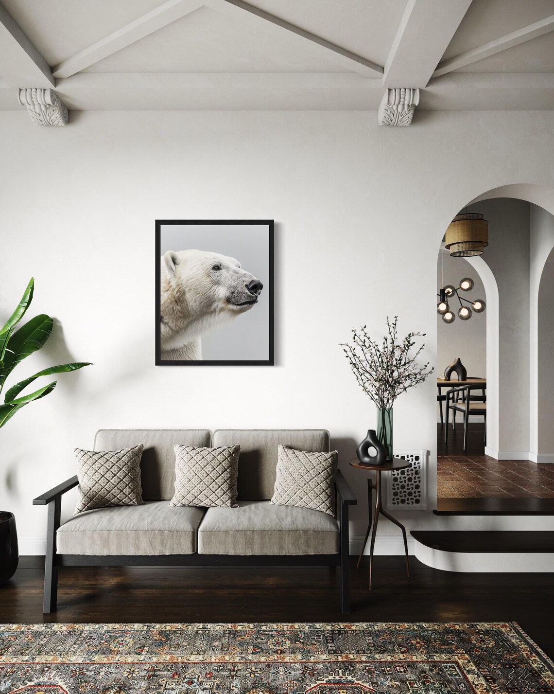 Polar Bear Profile Close-Up Wildlife Photography Decor Poster - Image 4