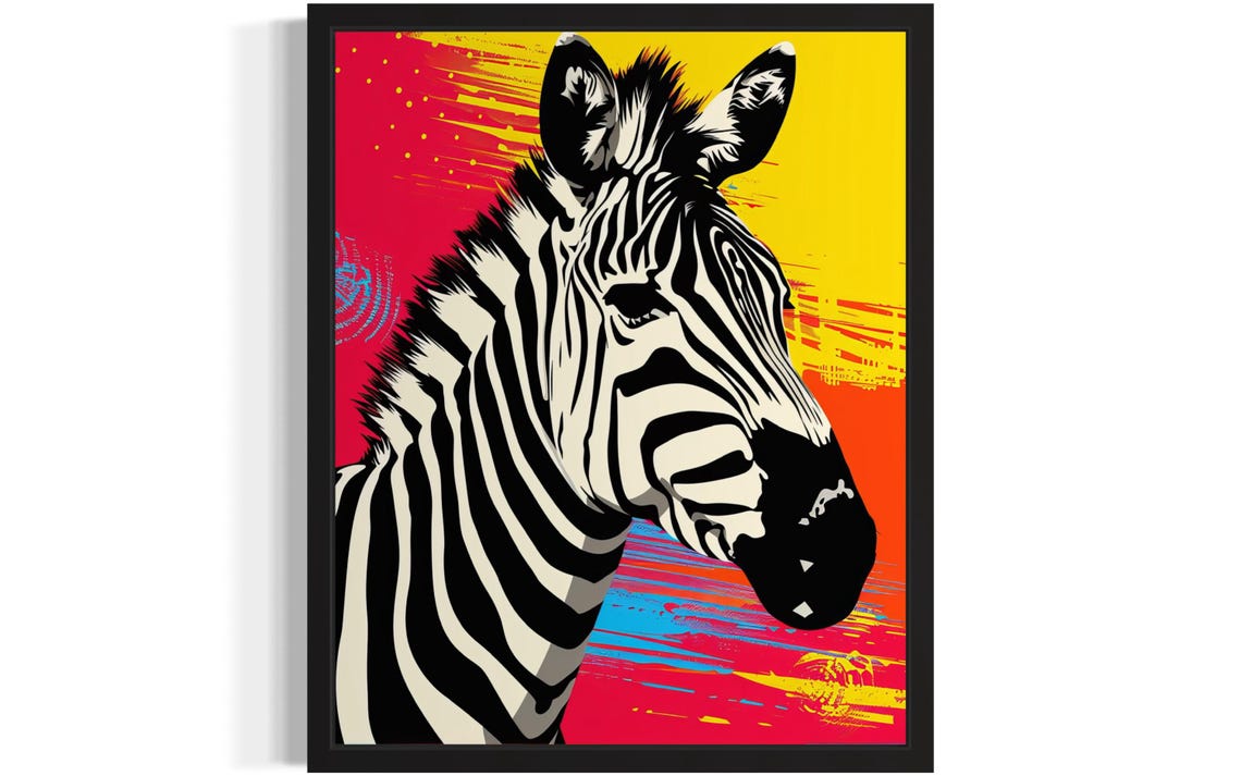 Africa Zebra Art Print, Wildlife Decor