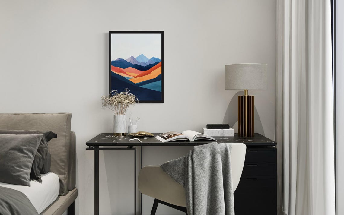 Eastern Sierra Abstract Boho Art Print - Image 3