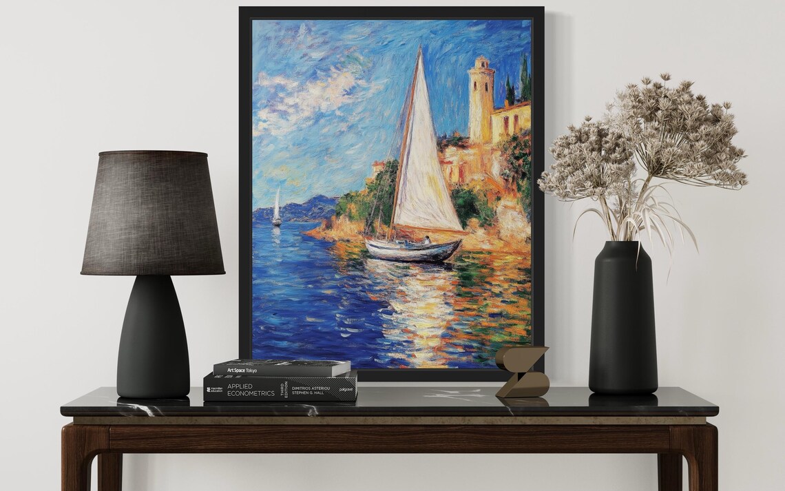 Tunisia Countries Monet Art Print, Original Paint Artwork - Image 3