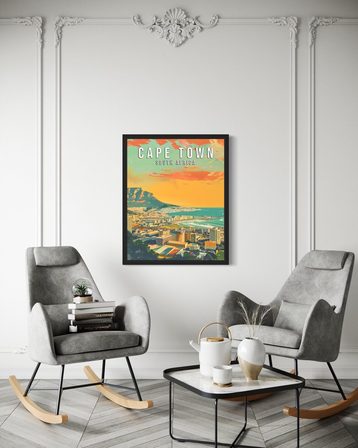 Cape Town South Africa Art Print Wall Art Poster Original Paint Artwork Artwork Decor - Image 3