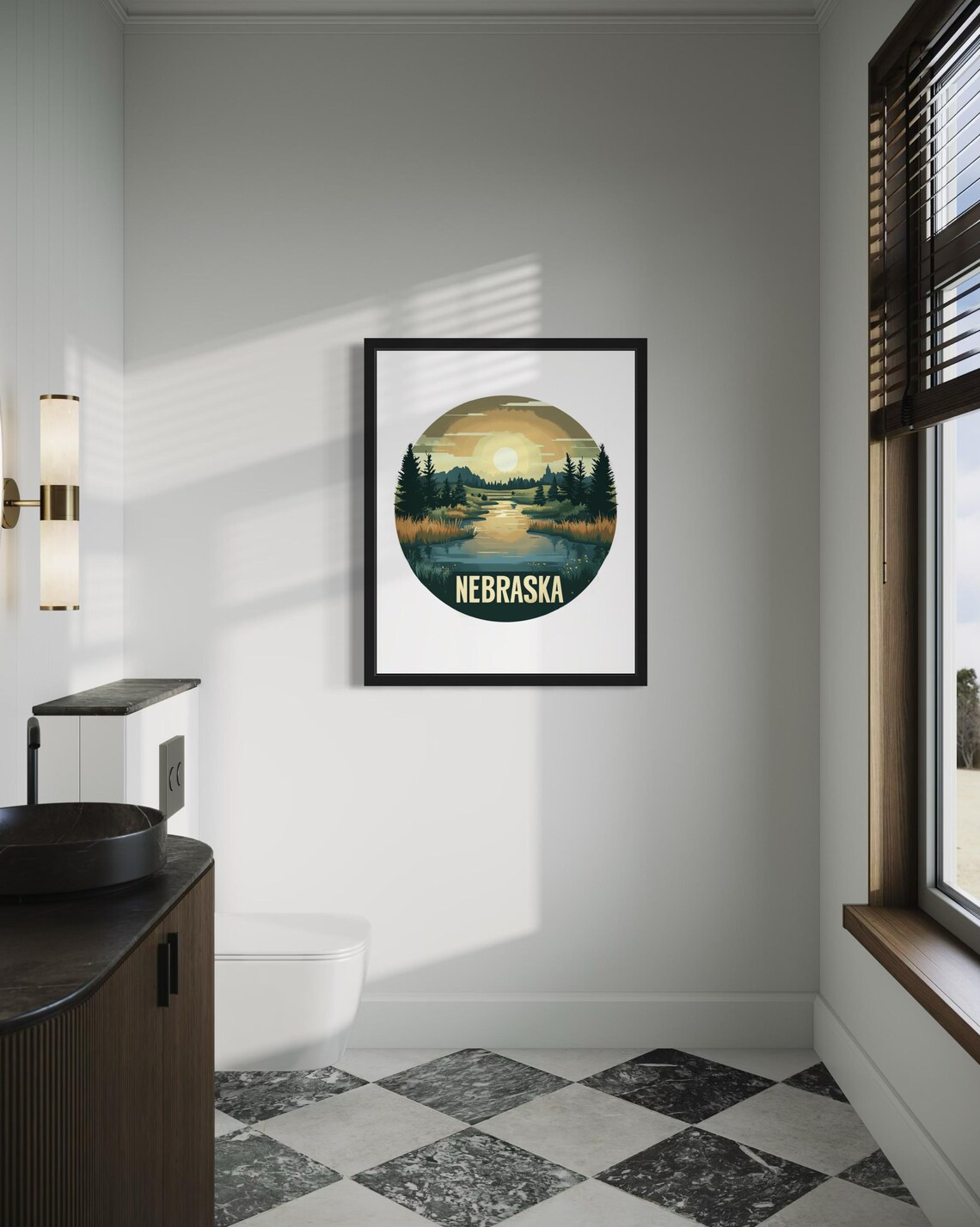Nebraska Scenery Art Print, Landscape Decor - Image 3