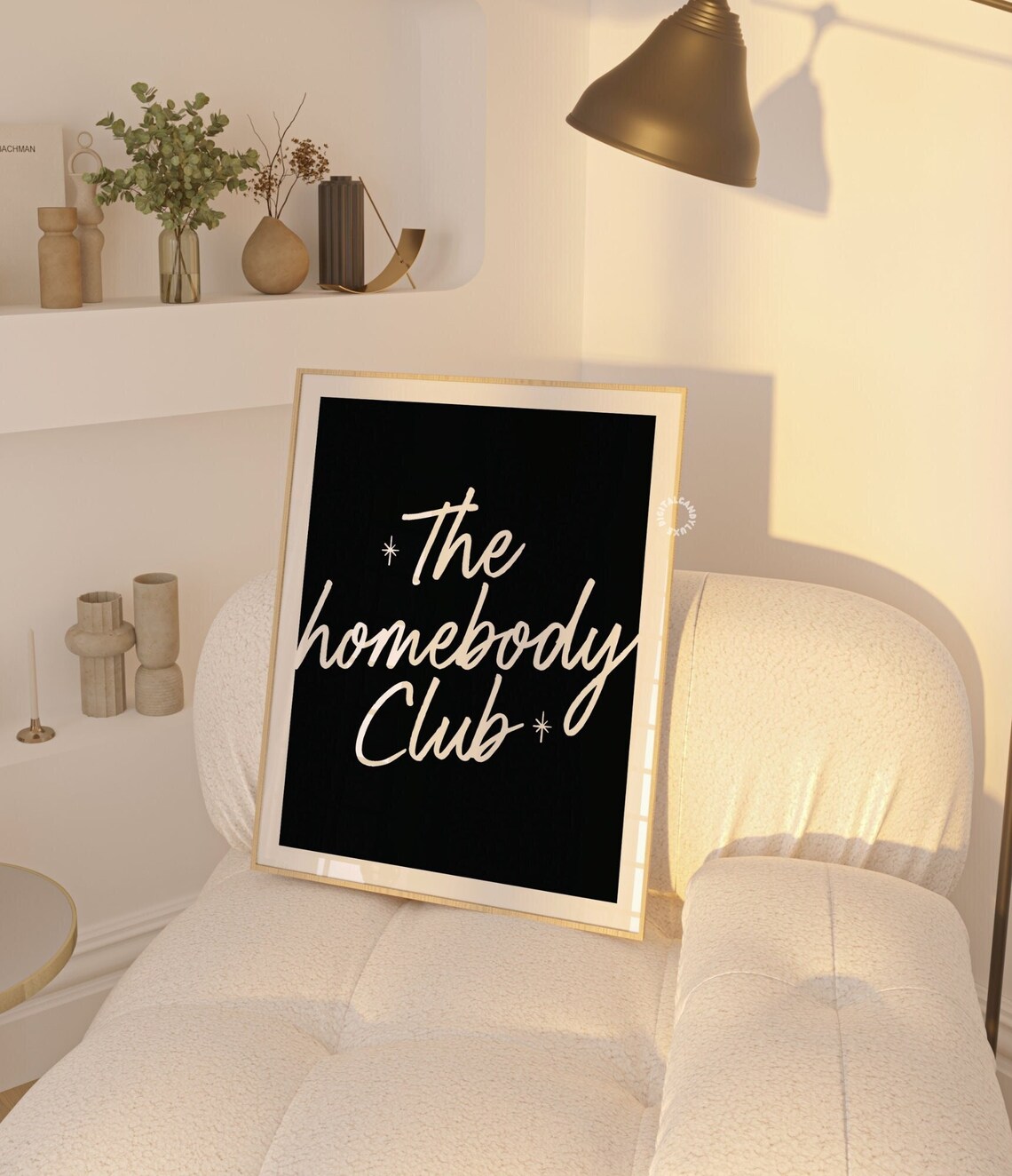 The Homebody Club Black And White Art Print