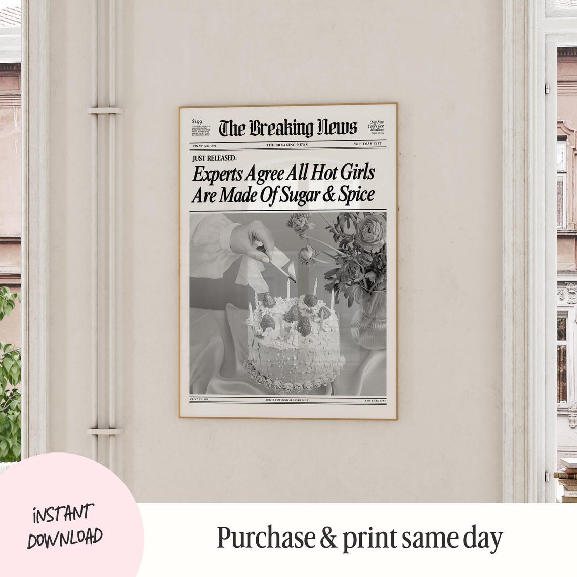 Experts Agree Hot Girls Sugar Spice Funny Satirical Newspaper Poster - Image 3
