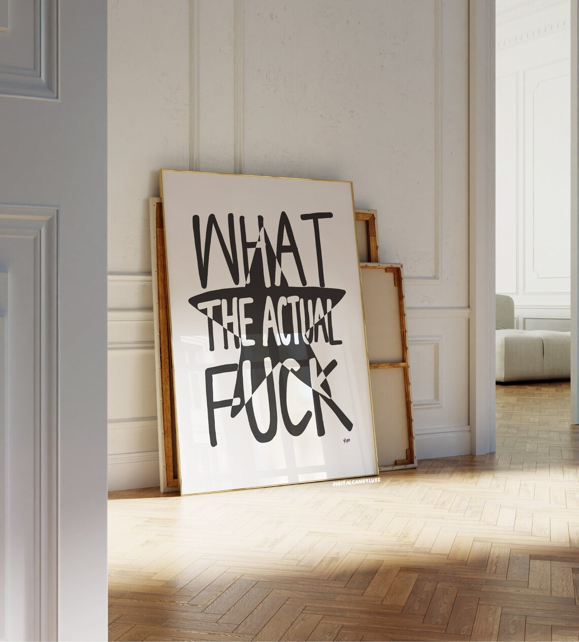 Trendy Black And White Retro Wall Art Print
