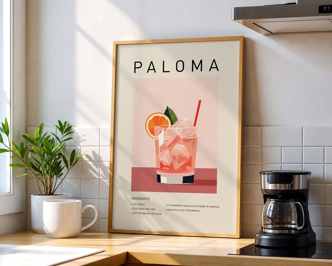 Paloma Cocktail Recipe, Bar Cart Decor