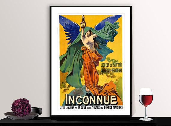 Inconnue Liqueur Vintage Fooddrink Poster Poster Paper Or Print Gift Idea