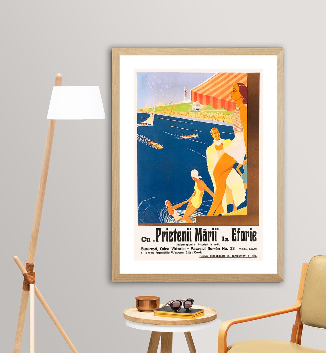Cu Prietenii Marie La Eforie, Vintage Travel Poster - Image 2
