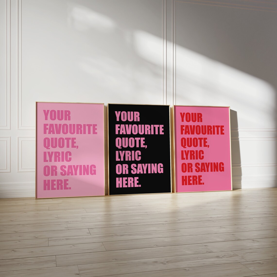 Personalized Quote Print, Pink And Red Wall Art Print - Image 4