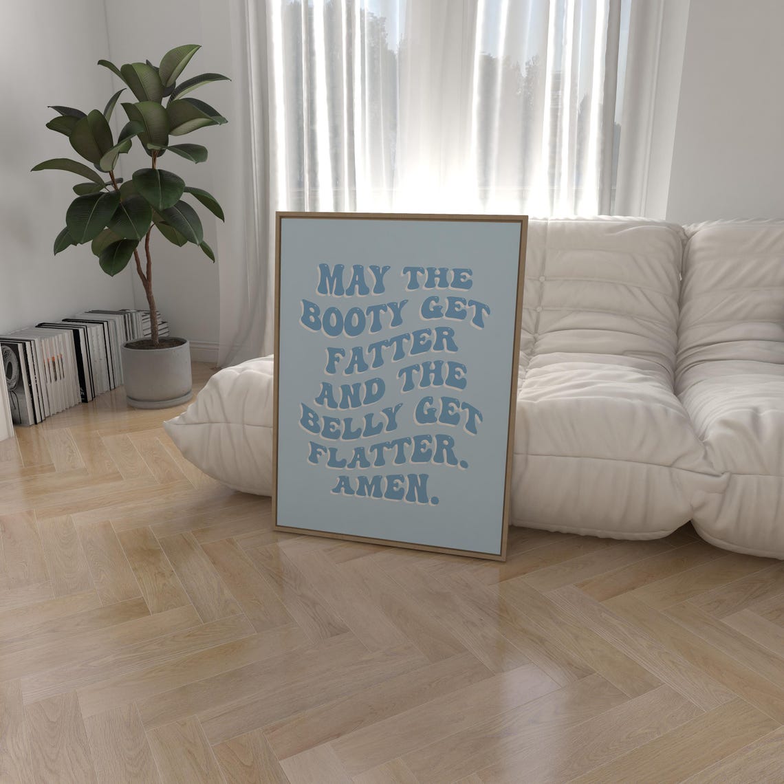 Gym Girl Room Decor Baby Blue Gym Girl Art Print Blue Gym Girl Room Decor Blue Poster Trendy Gym Girl Gift Ideas - Image 3