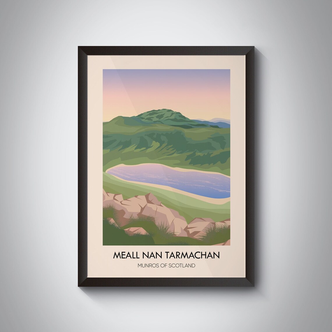 Meall Nan Tarmachan Munros Of Scotland Travel Poster Scottish Highlands Ben Lawers Hiking Mountain Climbing Munro Bagging Art Print