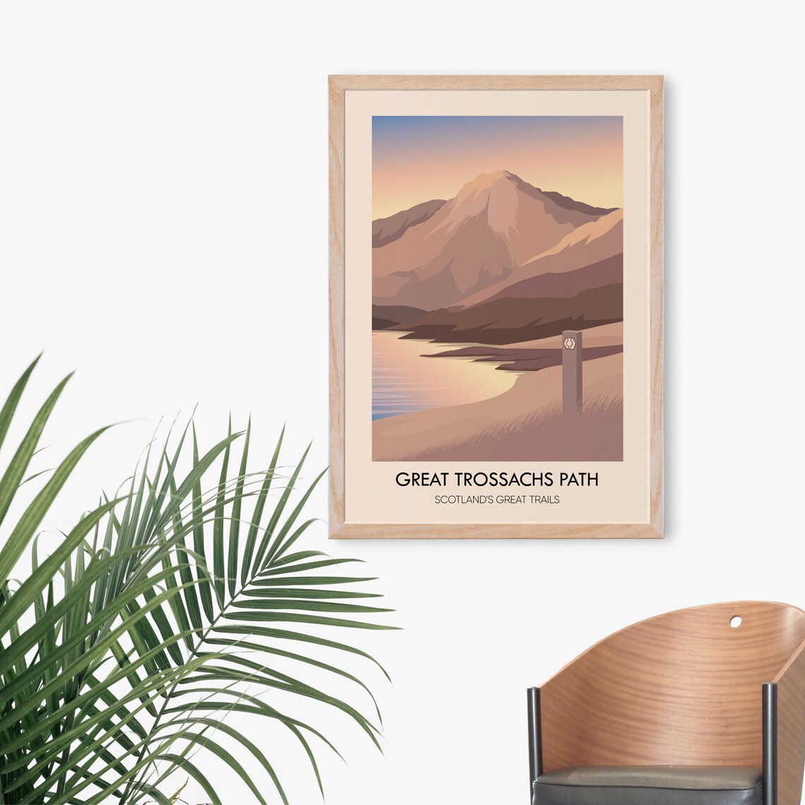 Great Trossachs Path Scotland Golden Sunset Hiking Trail Poster - Image 3