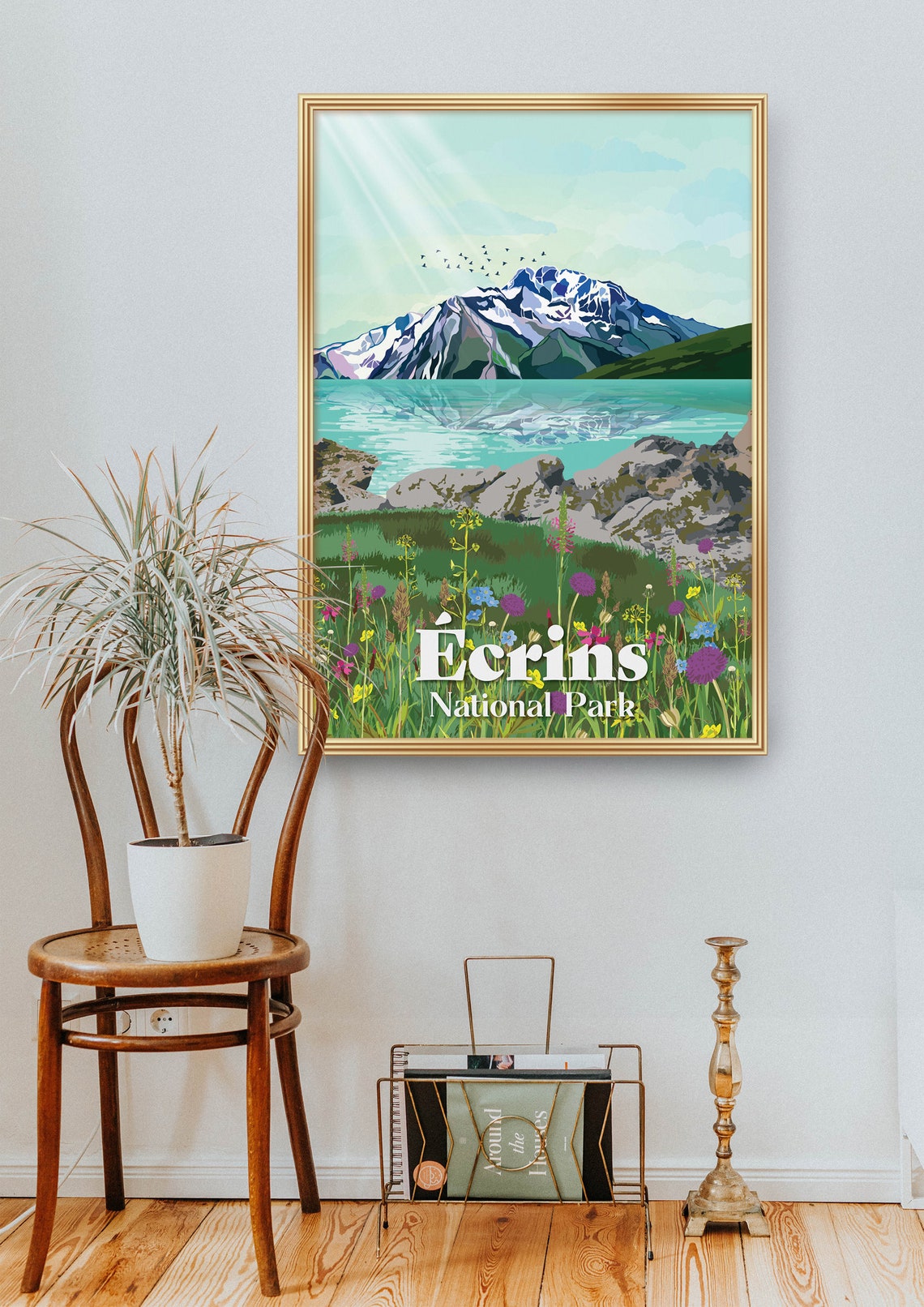 Ecrins National Park Poster France Travel Print Southern French Alps Dauphin Alps Europe Wall Art Gift Mountains Isre Hautes Alpes - Image 2