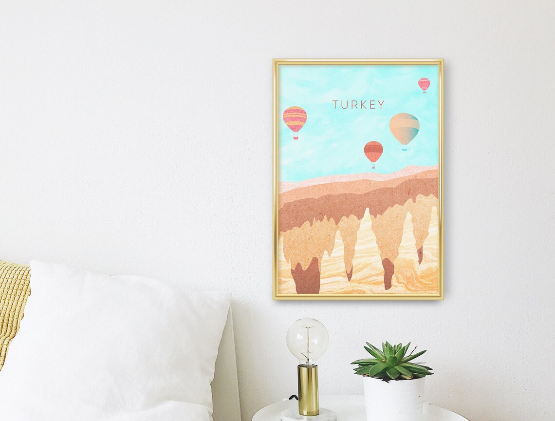 Turkey Cappadocia Hot Air Balloons Over Fairy Chimneys Poster - Image 3