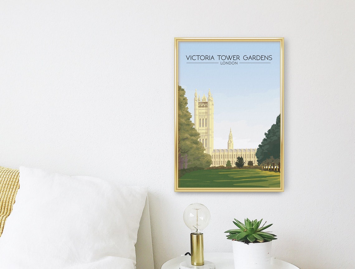 Victoria Tower Gardens London Westminster Palace View Poster - Image 3