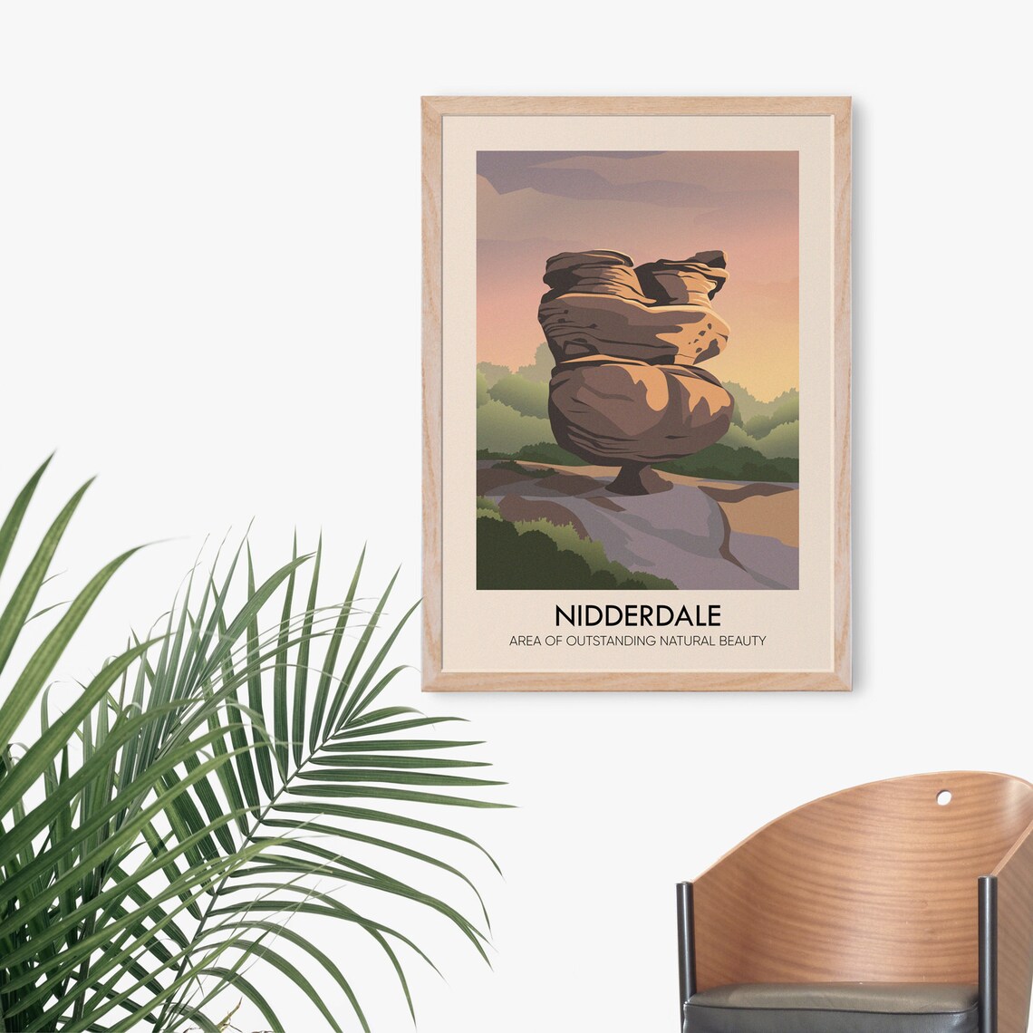Nidderdale AONB Vintage Travel Poster, Yorkshire Dales - Image 3