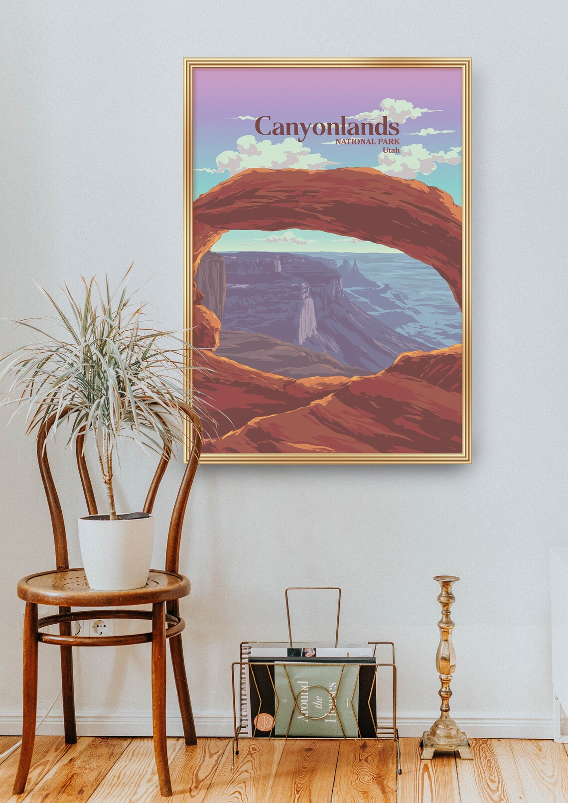 Canyonlands Mesa Arch National Park Utah Vintage Travel Poster - Image 2