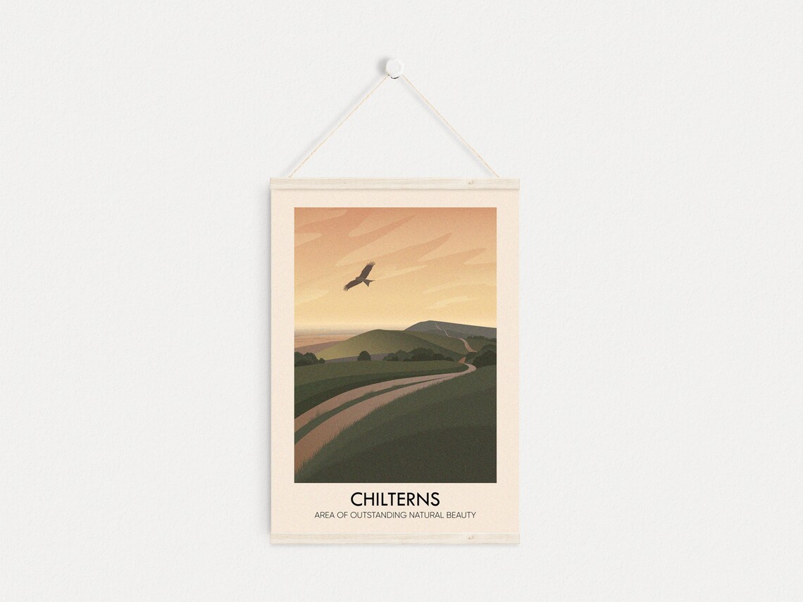 Chilterns AONB Travel Poster, Ridgeway Trail - Image 4