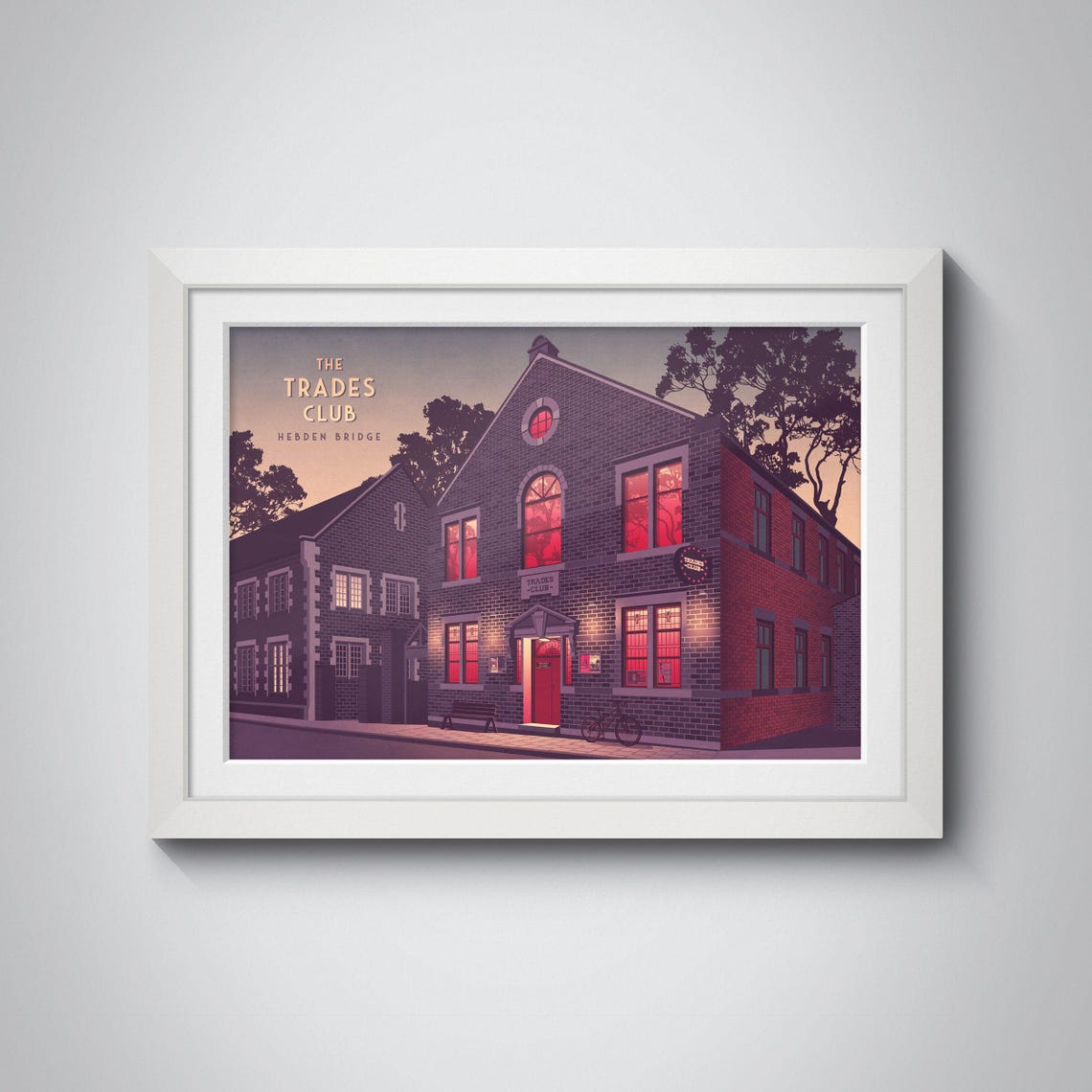 The Trades Club Hebden Bridge Poster Iconic Uk Music Venue Wall Art Vintage Concert Poster Decor Historic Hebden Bridge Print Travel Art - Image 4