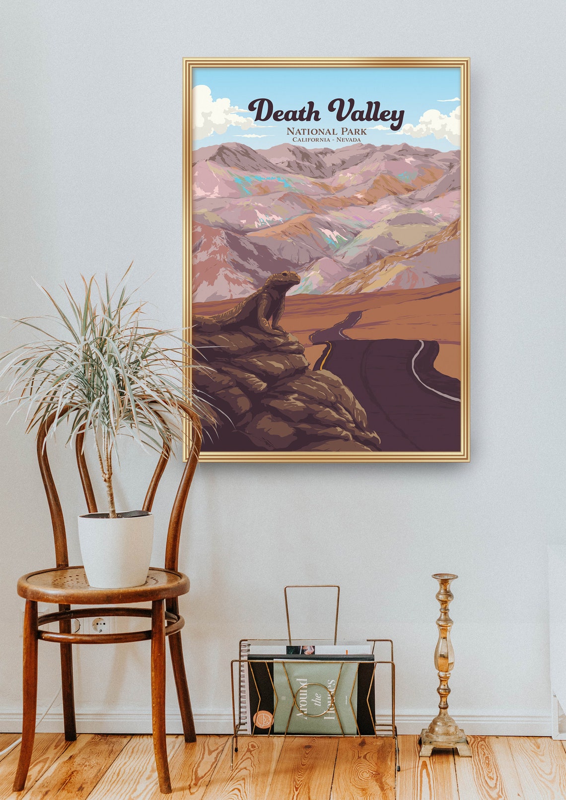 Death Valley National Park Desert Lizard Highway Vintage Poster - Image 2