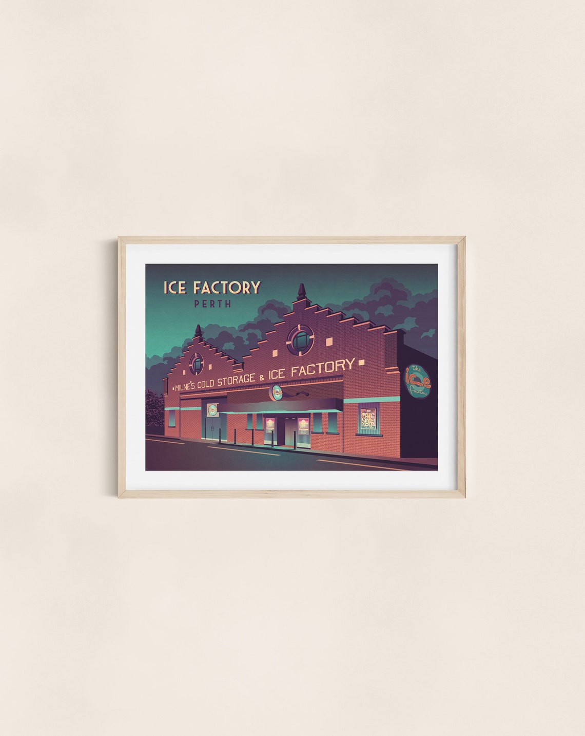 Ice Factory Nightclub Poster Voyage Perth Kinross Scotland Dance Music Clubbing River Tay Djs Vintage Travel Print Framed Print - Image 3