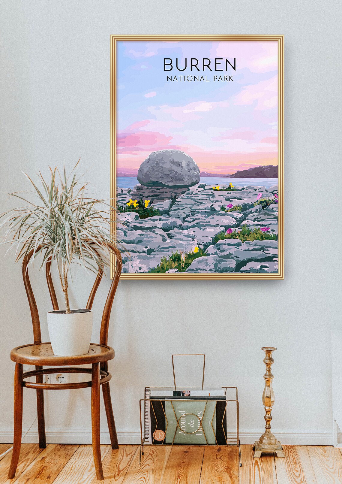 Burren National Park Irish Travel Poster, County Clare - Image 2