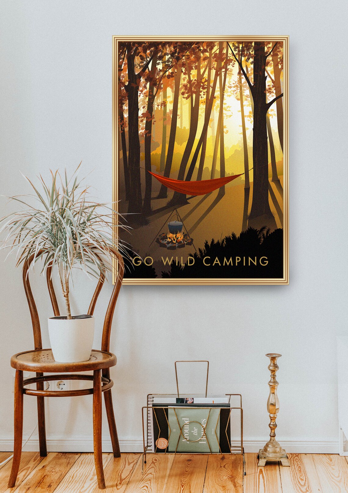 Go Wild Camping Vintage Travel Poster - Image 2