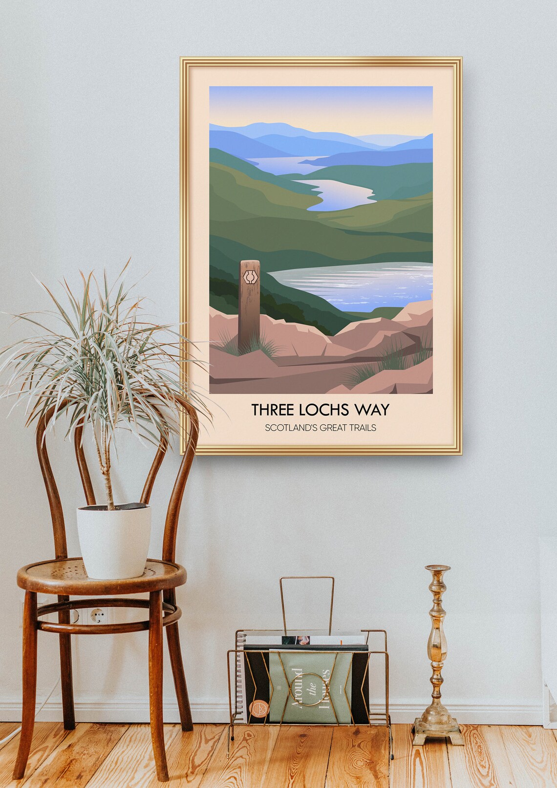 Three Lochs Way Vintage Travel Poster Print - Image 2