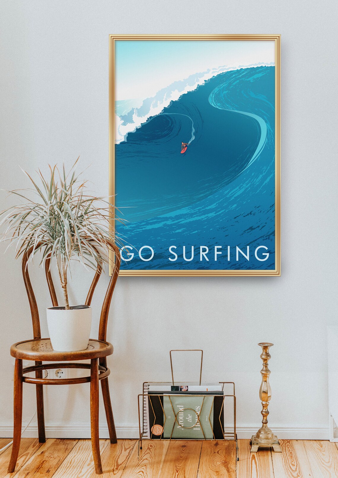 Go Surfing Vintage Travel Poster, Ocean Adventure - Image 2