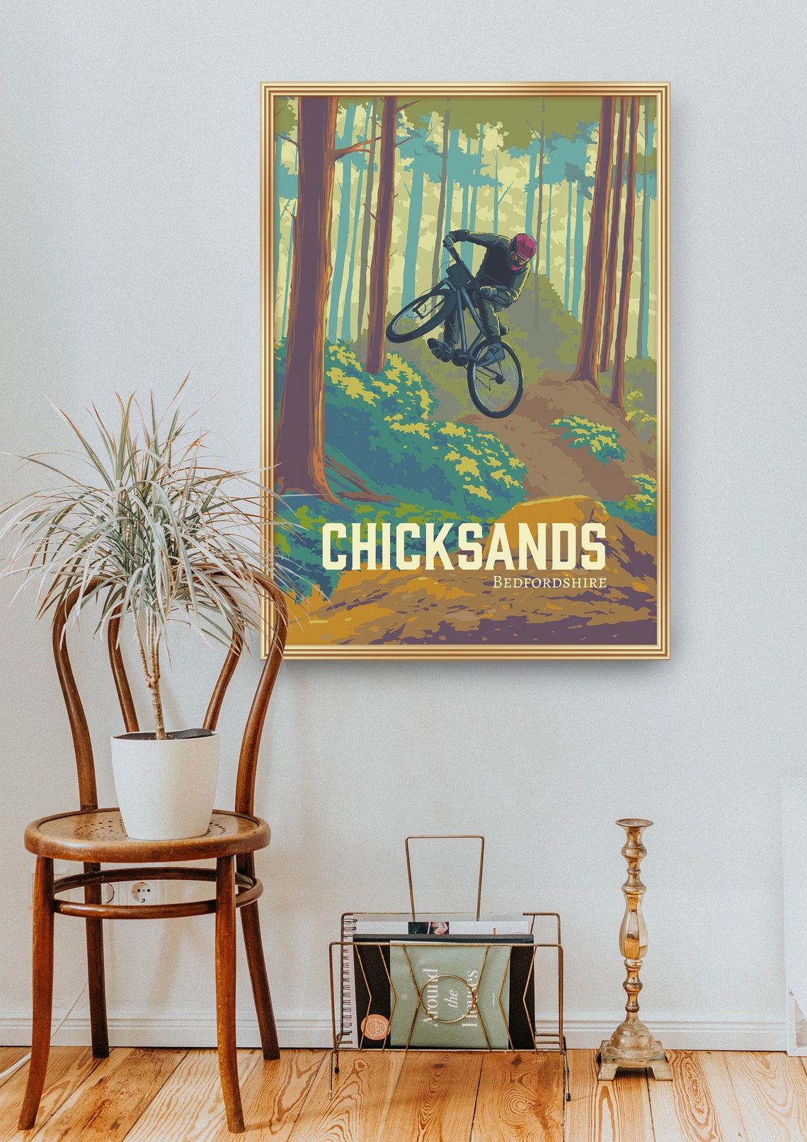 Chicksands Bedfordshire Mountain Biking Jump Airborne MTB Poster - Image 2