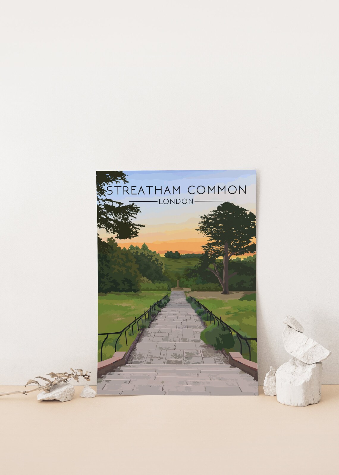 Streatham Common London Travel Poster, Park Print - Image 4