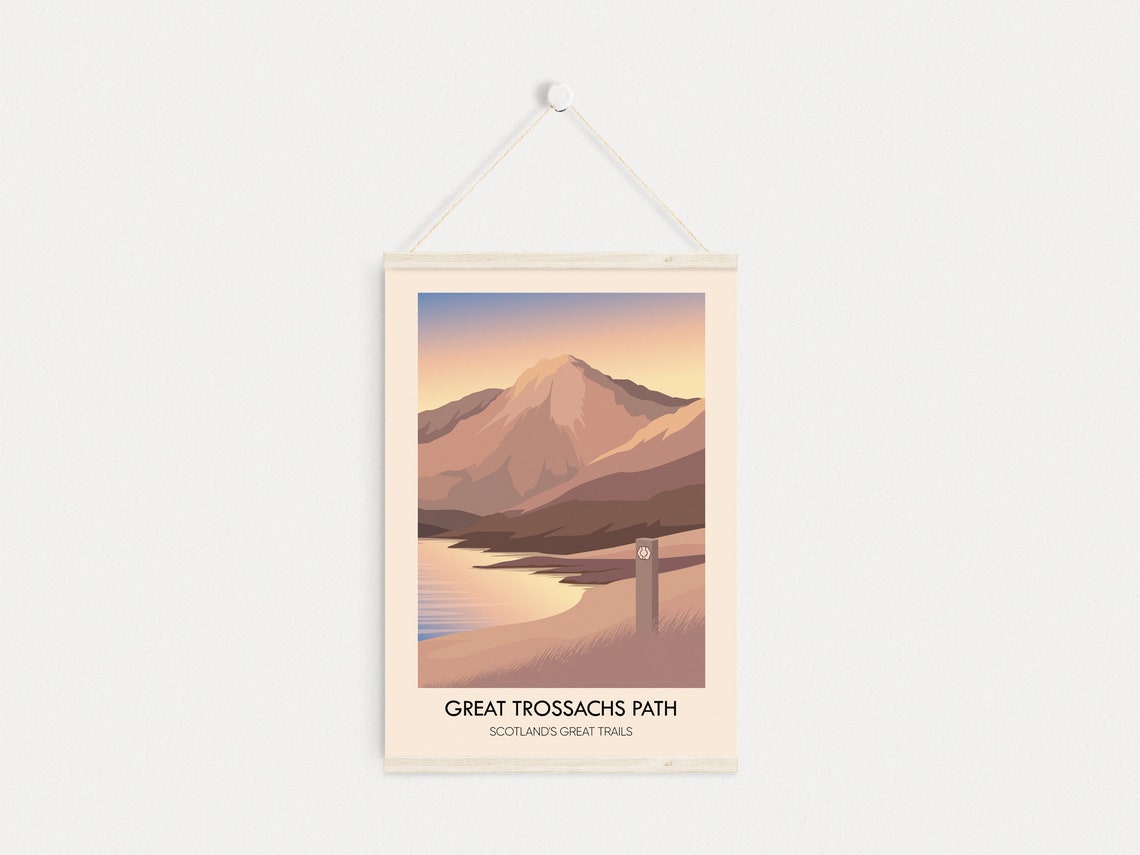 Great Trossachs Path Scotland Golden Sunset Hiking Trail Poster - Image 4