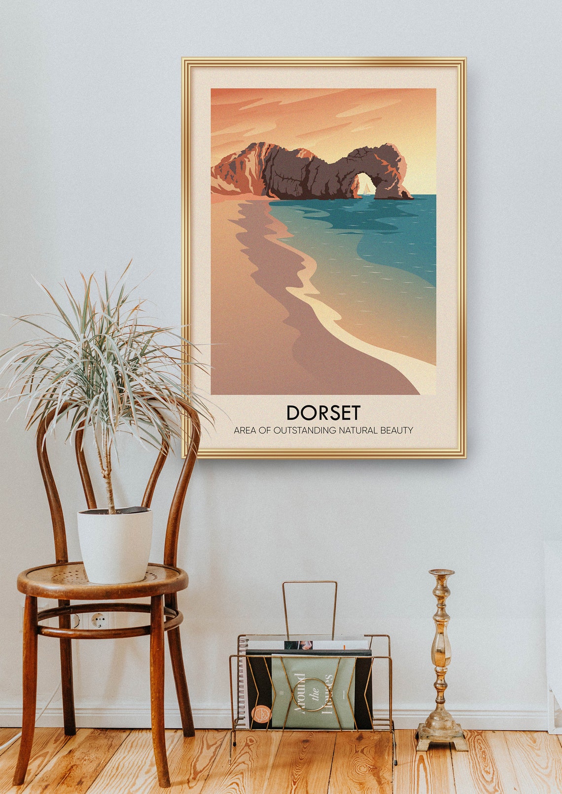 Dorset Durdle Door Jurassic Coast Sunset England Travel Poster - Image 2