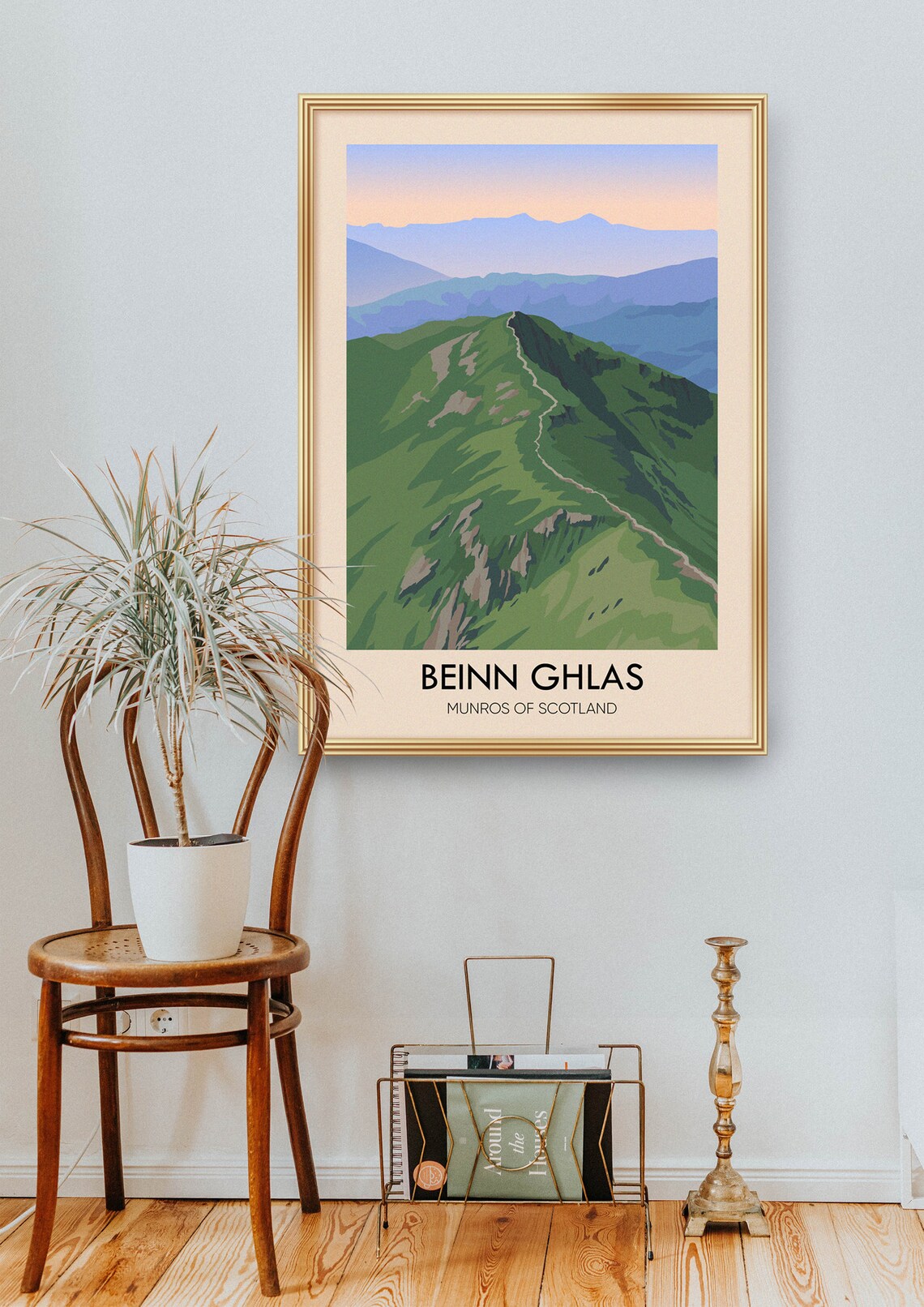 Beinn Ghlas Vintage Travel Poster, Scottish Highlands - Image 2