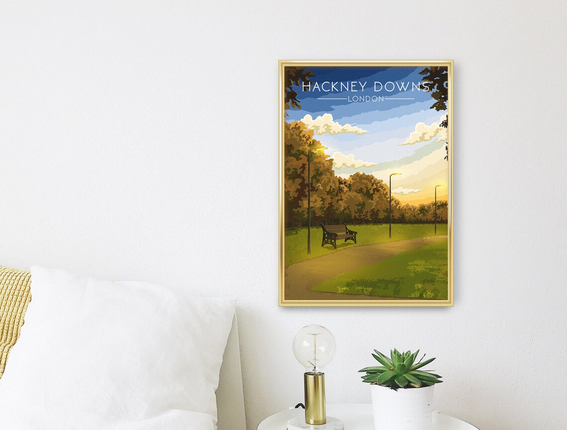 Hackney Downs Park Travel Poster, East London - Image 3