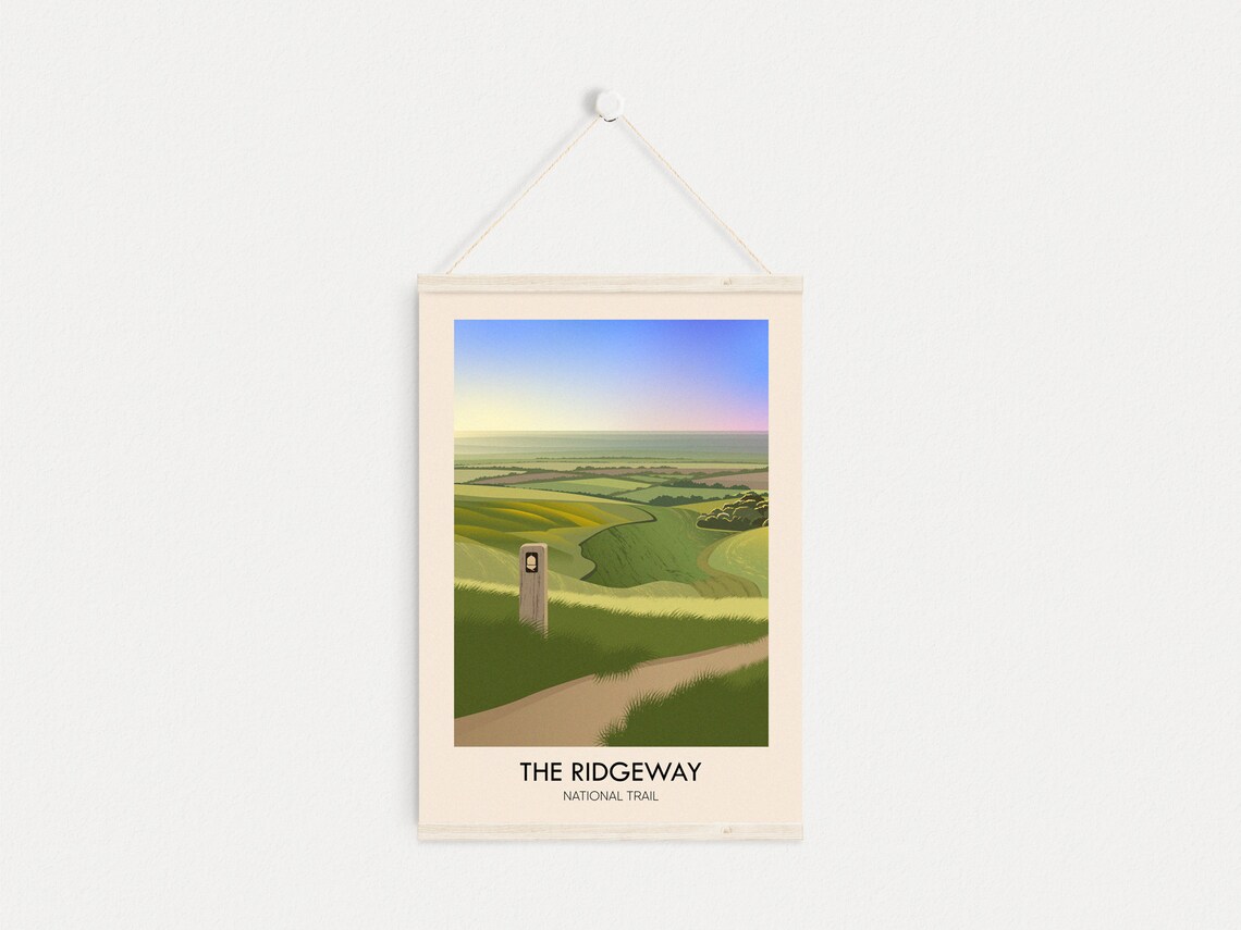 Ridgeway National Trail Vintage Travel Poster - Image 4
