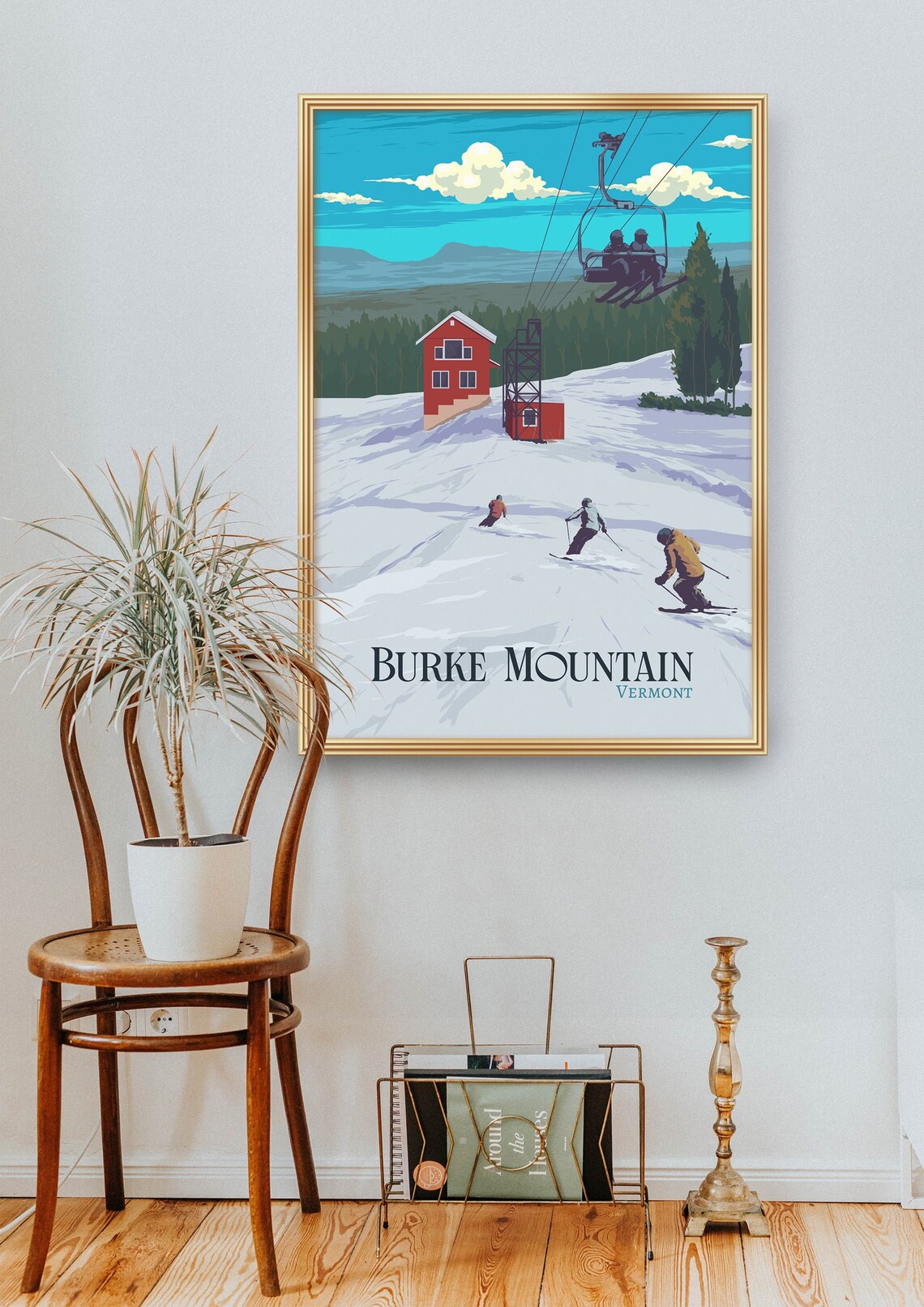 Burke Mountain Vermont Vintage Travel Poster Print - Image 2