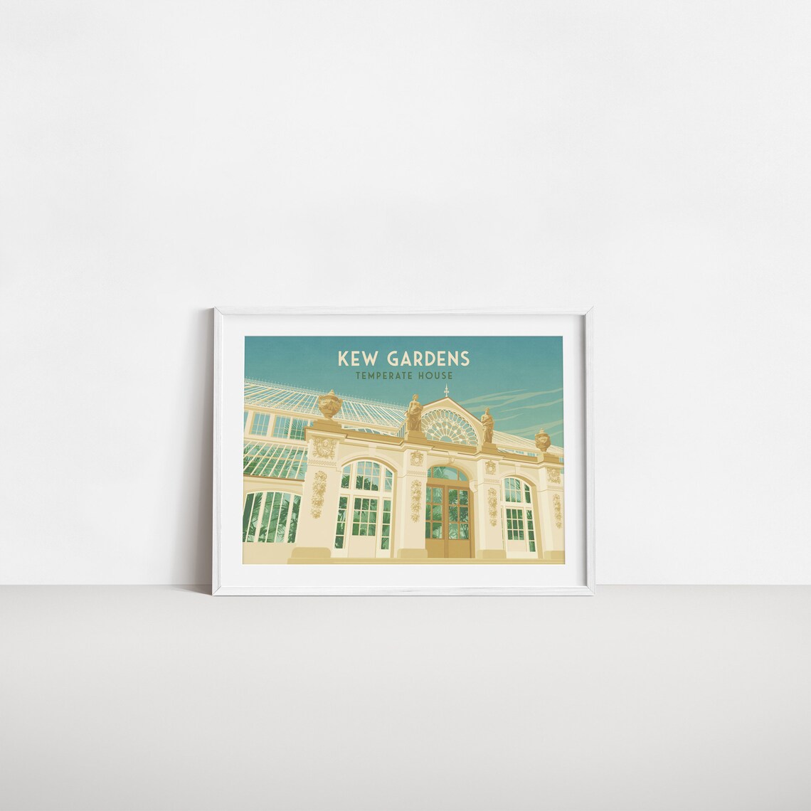 Kew Gardens Temperate House London Glasshouse Art Deco Poster - Image 2
