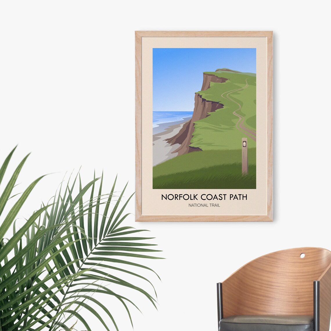 Norfolk Coast Path Travel Poster, North Norfolk Trail - Image 3