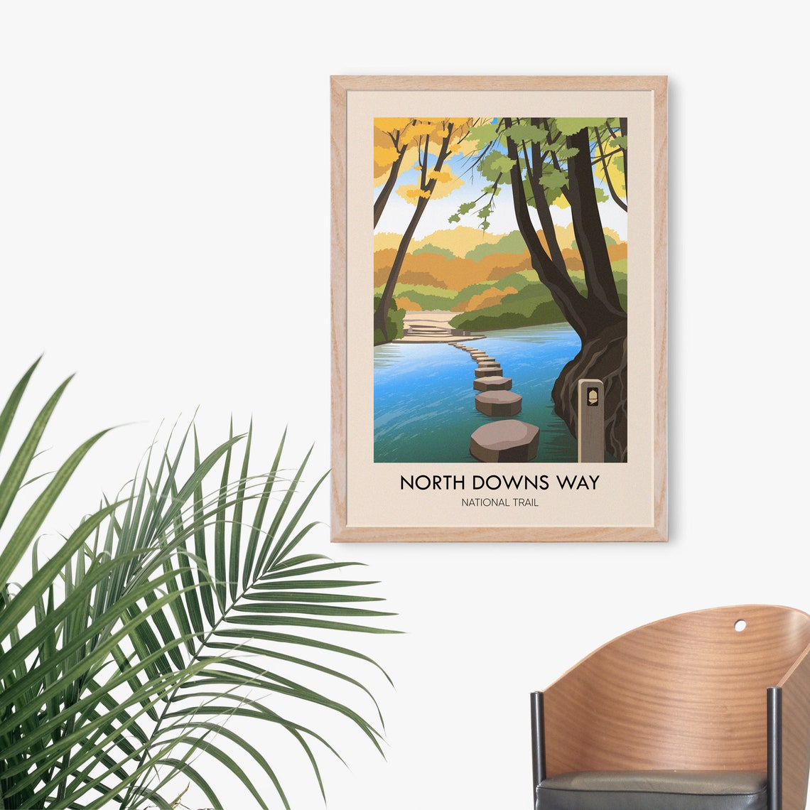 North Downs Way England National Trail Stepping Stones Poster - Image 3