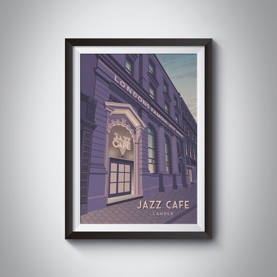 Jazz Cafe London Vintage Travel Poster Print