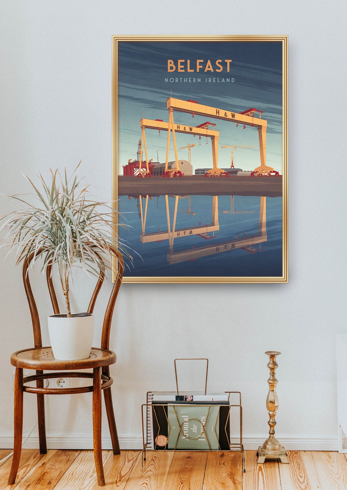 Belfast Samson and Goliath Harland Wolff Shipyard Cranes Poster - Image 2