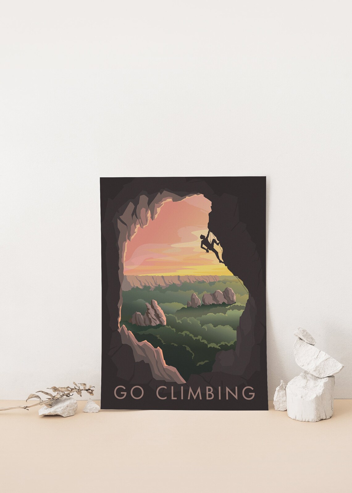 Go Climbing Vintage Travel Poster, Mountain Adventure - Image 4