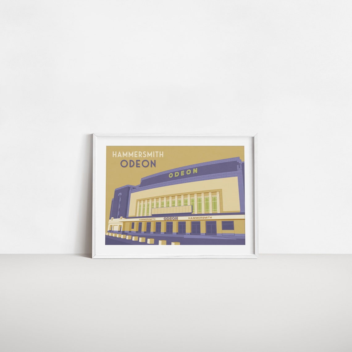 Hammersmith Odeon London Art Deco Theatre Facade Music Poster - Image 2